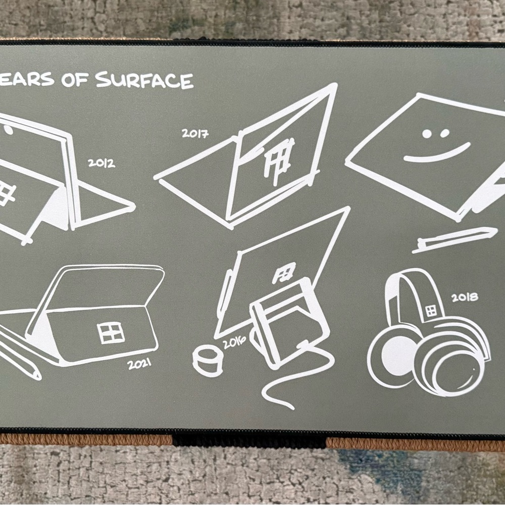 Gray Surface Anniversary Graphic Mouse Pad